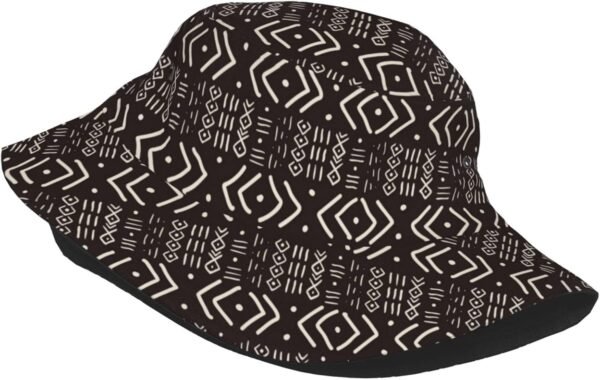 Summer African Bucket Hat for Women Men Beach Sun Hat Abstract Fisherman Cap Tribal Hat Travel Outdoor Camping