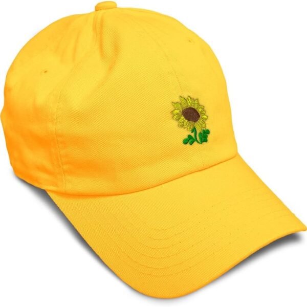 Custom Soft Baseball Hat Embroidered Dad Hat Plants Fringe Sunflower Embroidery Men & Ladies Baseball Cap