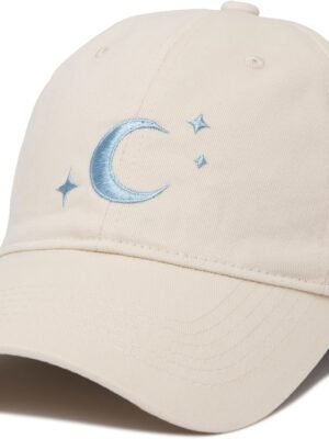 Hat, Embroidered Brushed Cotton Women’s Baseball Hat Unisex Fit, Adjustable One Size