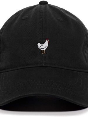 Chicken Baseball Cap Embroidered Cotton Adjustable Dad Hat