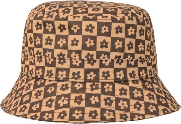 Bucket Hat Unisex Print and Solid Beach Sun Hats Outdoor Packable Headwear