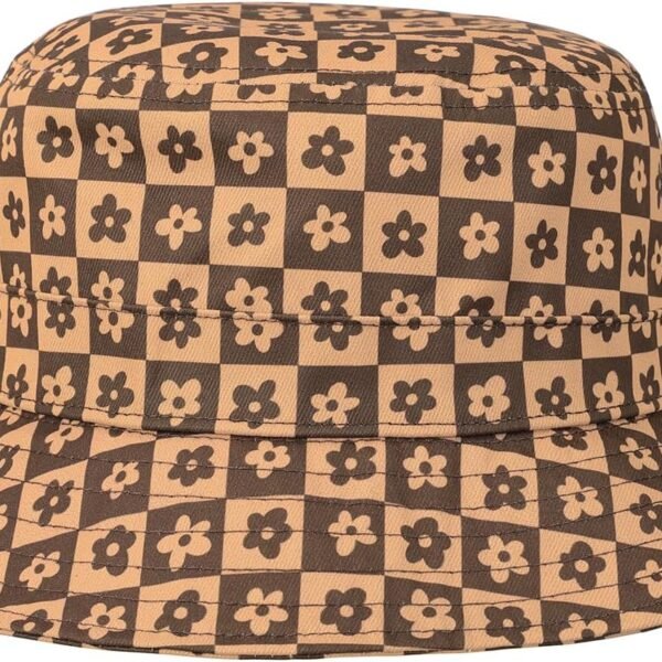 Bucket Hat Unisex Print and Solid Beach Sun Hats Outdoor Packable Headwear