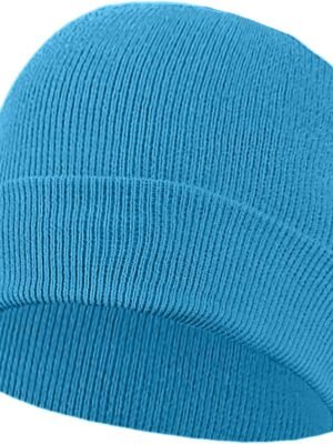 Men Women Winter Skull Beanie Hat Classic Knit Cuffed Cap Plain Solid Color 12 Inches