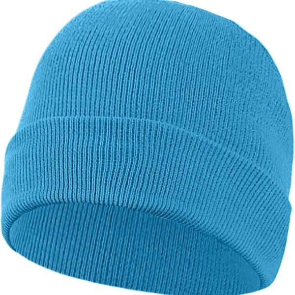 Men Women Winter Skull Beanie Hat Classic Knit Cuffed Cap Plain Solid Color 12 Inches