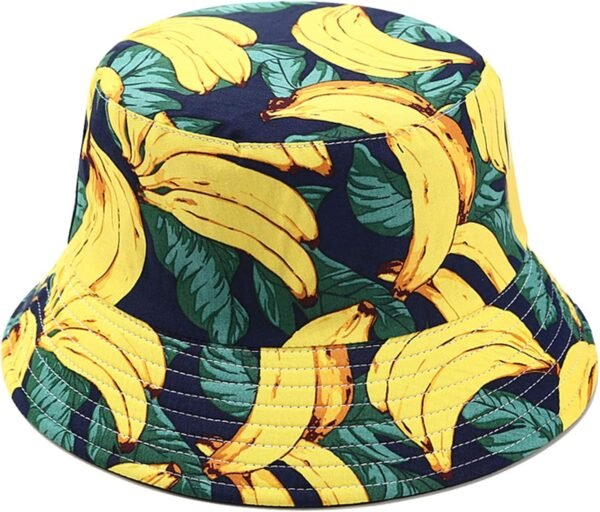 Unisex Print Double-Side-Wear Reversible Bucket Hat