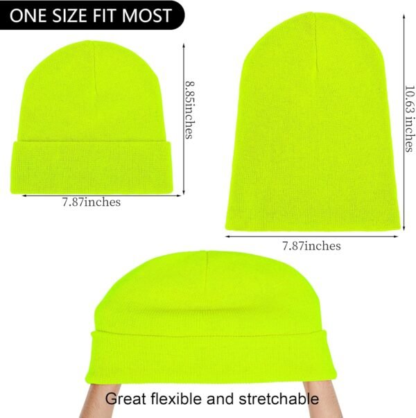 Beanie for Men Women, Slouchy Knitted Beanie Hats Winter Warm Hat Unisex Cuffed Plain Hat for Cold Weather