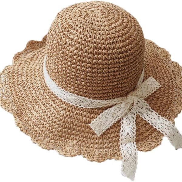 Summer Beach Sun Straw Hats for Women Wide Brim Packable Travel Bucket Hats UPF 50+